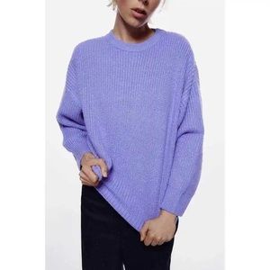 ZARA Knit Sweater - Lilac/Periwinkle